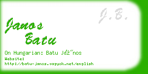 janos batu business card